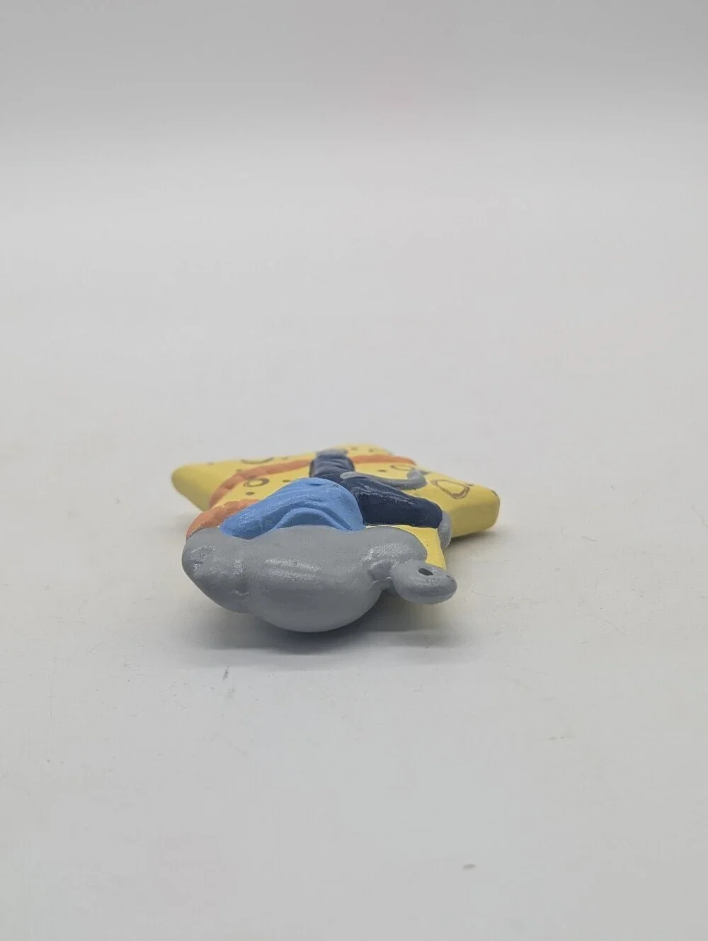 Vintage Ceramic Mouse on a Smiling Star  Ornament
